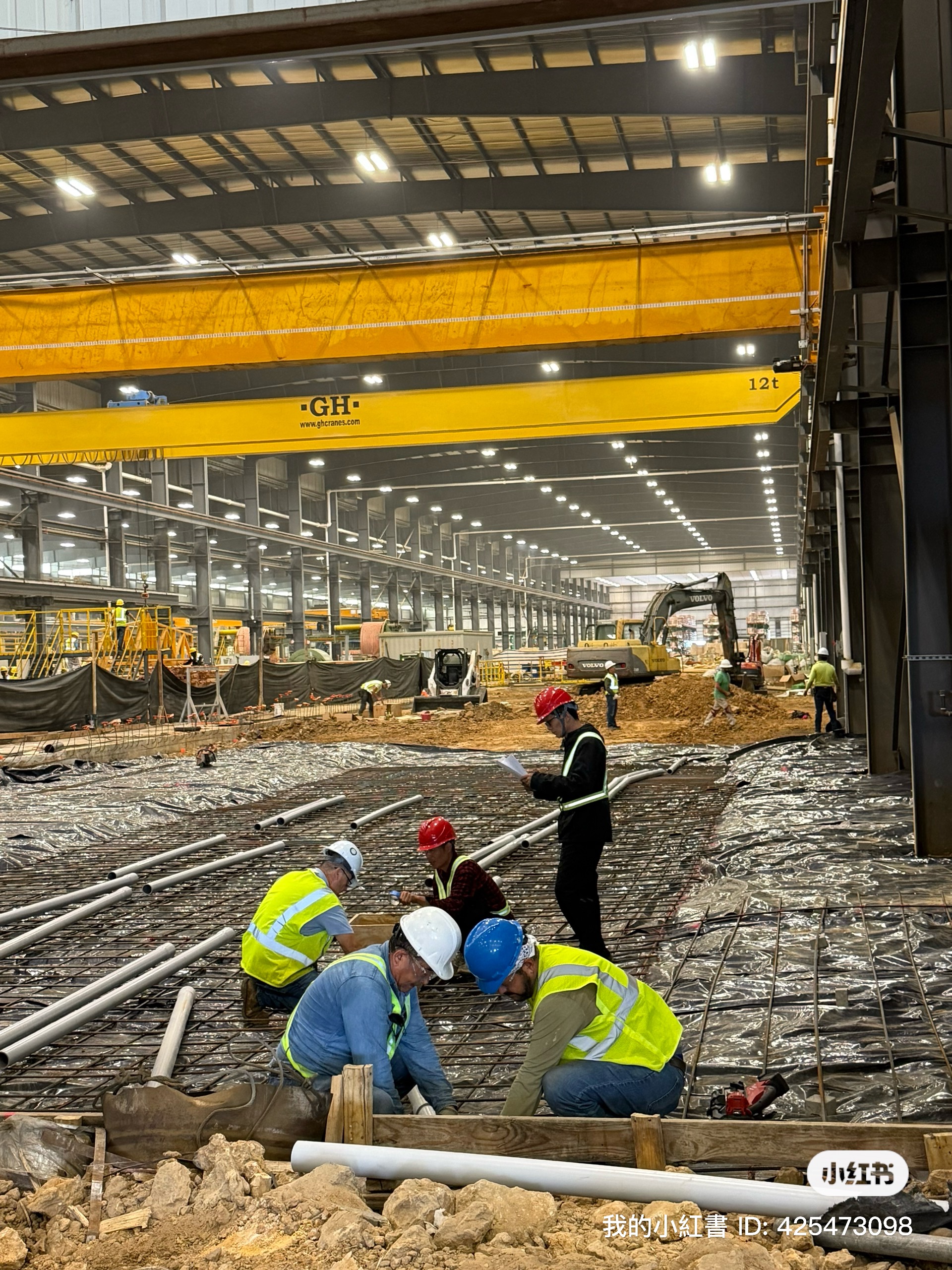 Crew working on conduit