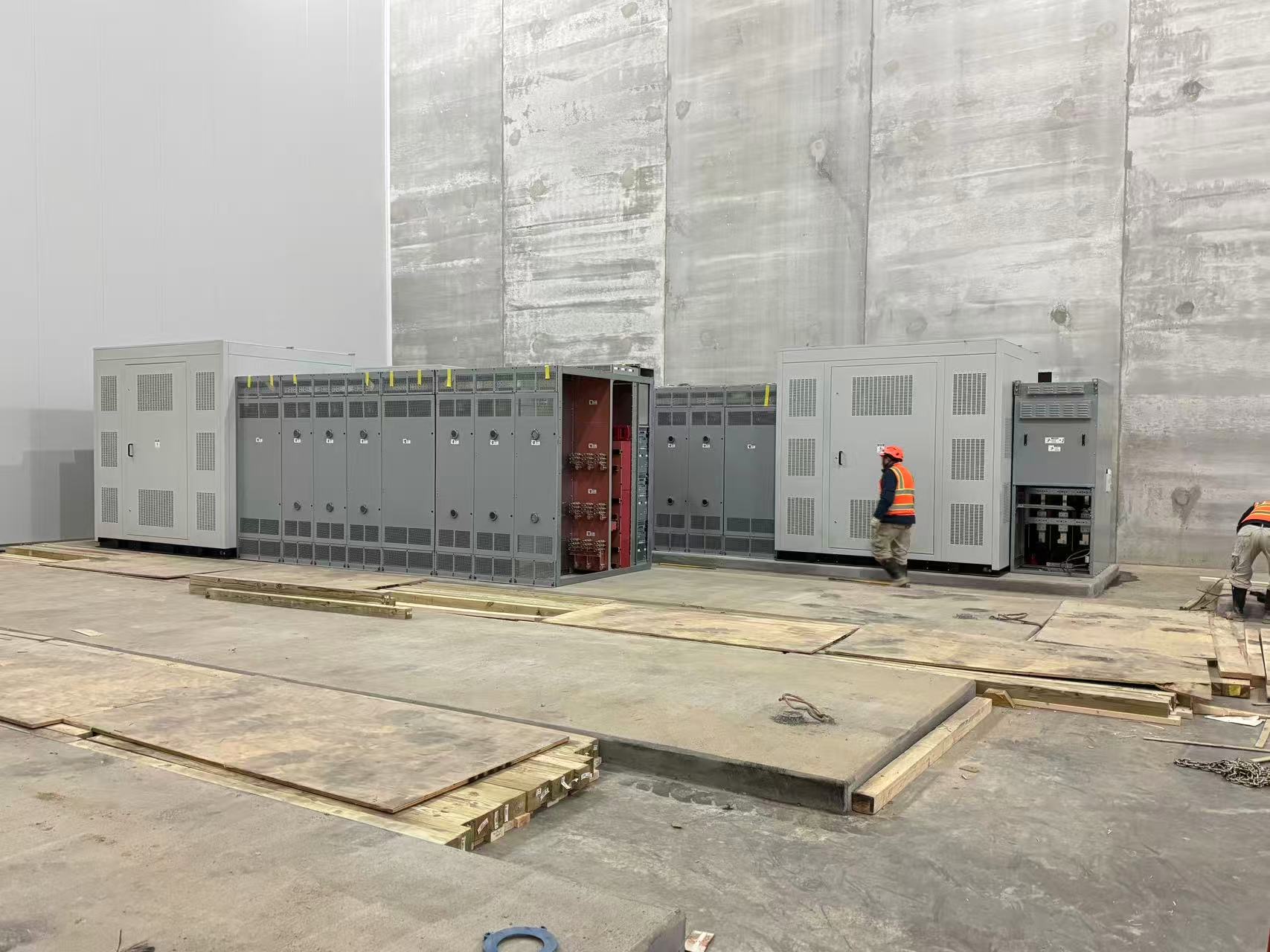 Installed switchgear lineup